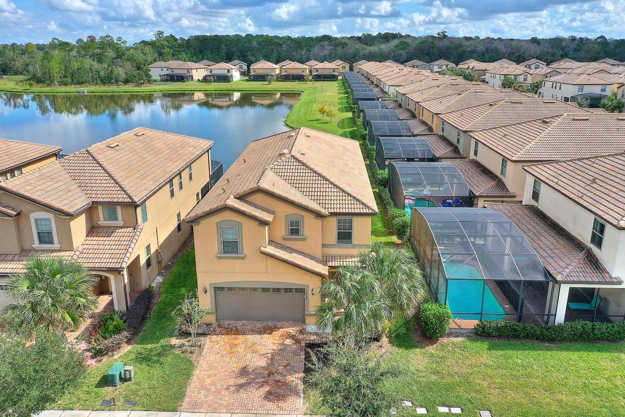 Stylish Cozy Family Getaway With Private Pool And Lake View キシミー エクステリア 写真